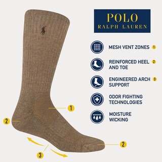 Foto 1 | Foto 1 | Calcetines Polo Ralph Lauren Classic Sport Performance De Algodón