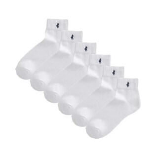 Foto 1 | Foto 1 | Calcetines De Corte Bajo Polo Ralph Lauren Para Hombre Blancos, 6 Pares