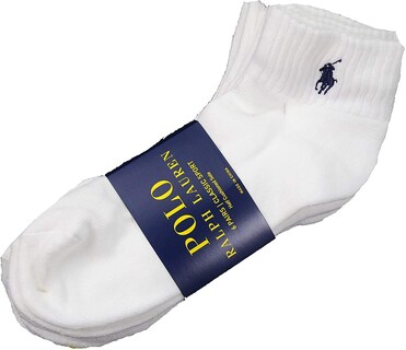 Foto 2 | Foto 2 | Calcetines De Corte Bajo Polo Ralph Lauren Para Hombre Blancos, 6 Pares