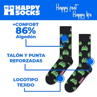 Foto 4 | Foto 4 | Calcetines Happy Socks Diseño Rana Unisex