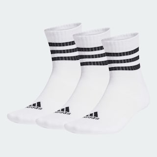 Foto 3 | Foto 3 | Calcetines Acolchadas 3 Franjas Sportswear Corte Bajo 3 Pares Adidas Blanco Unisex