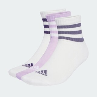 Foto 3 | Foto 4 | Calcetines Acolchadas 3 Franjas Sportswear Corte Bajo 3 Pares Adidas Blanco Unisex