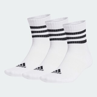 Foto 3 | Foto 4 | Calcetines Acolchadas 3 Franjas Sportswear Corte Bajo 3 Pares Adidas Blanco Unisex