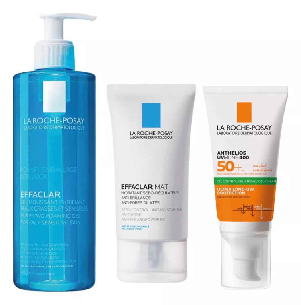Kit Skincare Hidratante Matificante Para Piel Grasa La Roche Posay: Reduce Exceso De Sebo Y Minimiza Los Poros