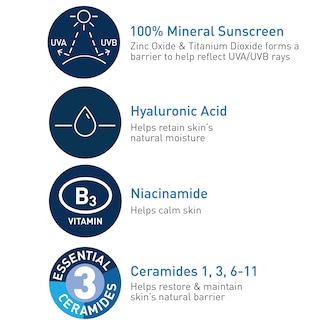 Foto 2 | Foto 2 | Protector Solar Cerave 100% Mineral Spf 50 Para Rostro Sensible De 75 Ml - Venta Internacional.