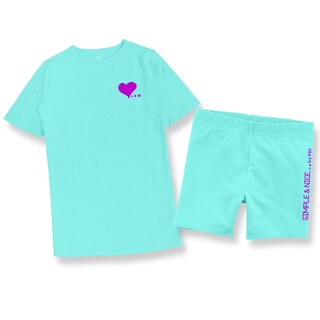 Foto 1 | Foto 1 | Pijama Niña Million Hands Turquesa Playera Short Under