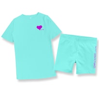 Pijama Niña Million Hands Turquesa Playera Short Under