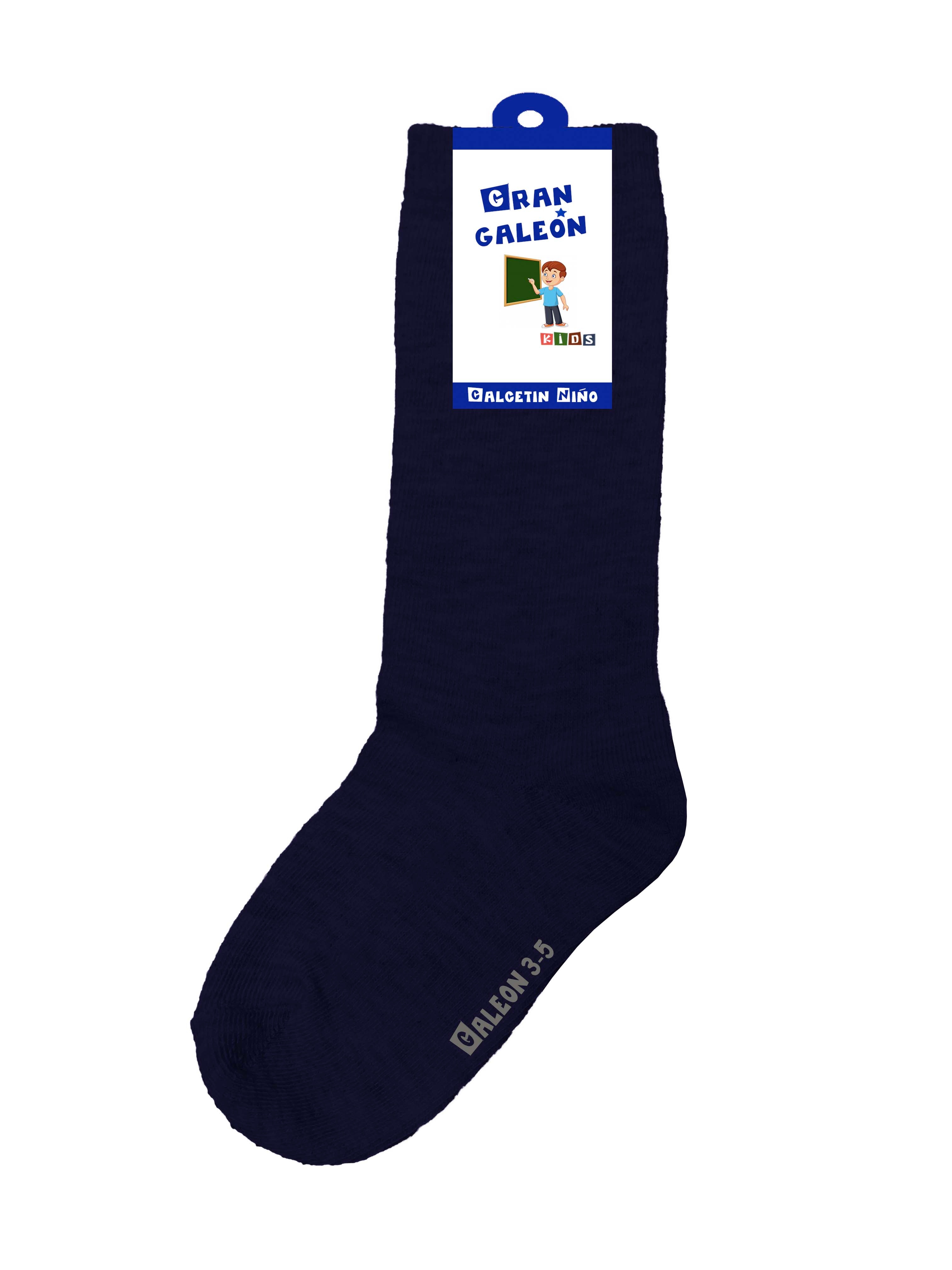 Calcetines de Algodón Gran Galeón color Azul Marino para Niño Pack