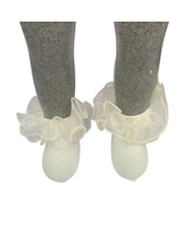 Set Dos Pares De Tobilleras De Algodón Baby Room Para Niñas Con Olan De Organza