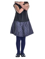 Paquete Con 3 Mallas Tipo Pantimedia Con Pies Para Niña Gris, Rojo y Marino