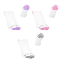 Tin Corto Fruit Of The Loom Color Blanco Punta Y Talon Multicolor 10 Pares Para Niña