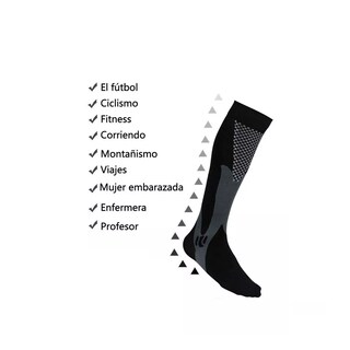 Foto 4 | Foto 4 | Calcetas De Compresión Alivia Varices Y Circulación Ch/m Eo Safe Imports Esi-14678 Negro