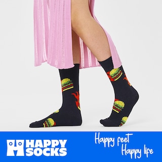 Foto 5 | Foto 5 | Calcetines Happy Socks Diseño Flaming Burger Unisex