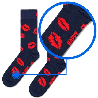 Foto 3 | Foto 3 | Calcetines Happy Socks Diseño Labios Kisses Multicolor Unisex