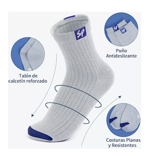 Foto 2 | Foto 2 | Calceta Deportiva Lab.G Multicolores 100% Algodón Unisex 10 Pares