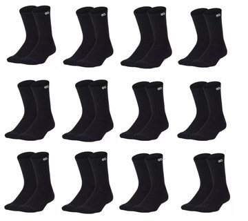 Foto 1 | Foto 1 | Language Calceta Deportiva Hombre Paquete 12 Pares Unitalla Eo Safe Imports Esi-14672-1 Negro