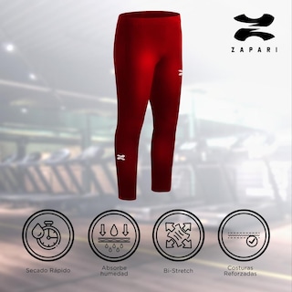 Foto 2 | Foto 2 | Zapari Licra Deportiva Larga Interior Para Niño Mallas Deportivas Para Hombre. Leggins De Compresió Blanco