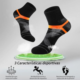 Foto 2 | Foto 2 | 10 Pares Calcetas Deportivas Hombre Calcetas Y Calcetines Eo Safe Imports Esi-20811 Negro