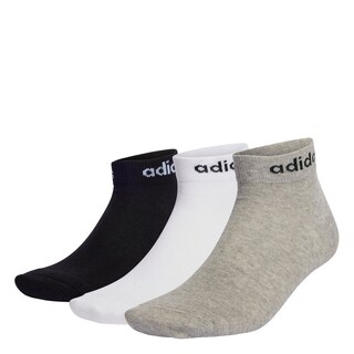Foto 1 | Foto 1 | Calcetines Al Tobillo Linear 3 Pares Adidas Gris Unisex