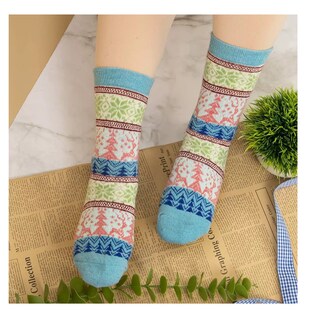 Foto 5 | Foto 5 | Calcetines De Mujer Termicos Lana Suaves Estampados 5 Pares Colores