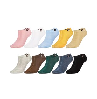 Foto 1 | Foto 1 | 10 Pares De Calcetines Cortos De Mujer Con Dibujo De Oso Colores