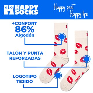 Foto 4 | Foto 4 | Calcetines Happy Socks Diseño Labios Kisses Unisex