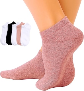 Foto 1 | Foto 1 | Pack 5 Pares Calcetines Bajos Para Mujer Ultra Suaves | Corte Bajo Invisible | Tacto Sedoso Tipo Nube ROSA/BLANCO/NEGRO