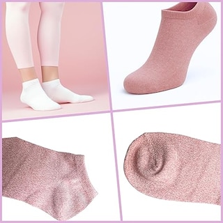 Foto 4 | Foto 4 | Pack 5 Pares Calcetines Bajos Para Mujer Ultra Suaves | Corte Bajo Invisible | Tacto Sedoso Tipo Nube ROSA/BLANCO/NEGRO