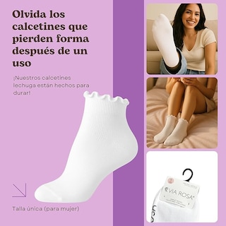 Foto 2 | Foto 2 | Calcetines Tobilleros para Mujer Seven 5 Pack