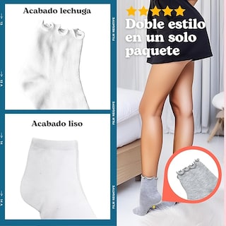Foto 5 | Foto 5 | Calcetines Tobilleros para Mujer 5 Pack
