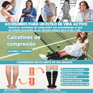 Foto 2 | Foto 2 | Calcetas de Compresión Eo Safe Imports ESI-16946 Multicolor 9 Pares