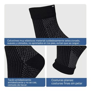 Foto 3 | Foto 3 | 5 Pares De Calcetines Para Neuropatía Talla Ch/m Eo Safe Imports Esi-19772 Multicolor