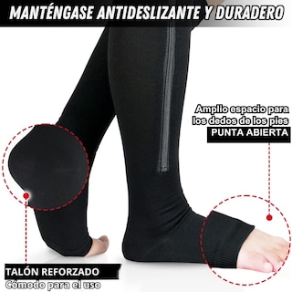 Foto 4 | Foto 4 | Calceta Compresión Medias Calcetines Cierre Como Zip Sox 2 Pares