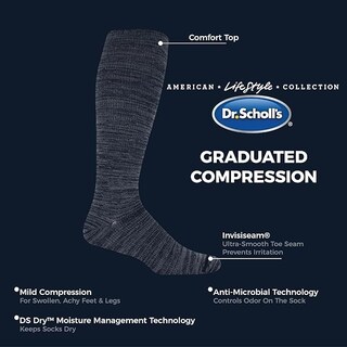 Foto 5 | Foto 5 | Calcetines De Compresión Dr. Scholl's Para Hombre Graduados Sobre La Pantorrilla - Venta Internacional.