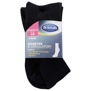 Foto 4 | Foto 4 | Calcetines Dr. Scholl's Diabetes Circulatory Para Mujer, Negros - Venta Internacional.