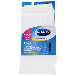 Foto 5 | Foto 5 | Calcetines De Compresión Dr. Scholl's Travel Para Mujer Blancos 4-10 Us - Venta Internacional.