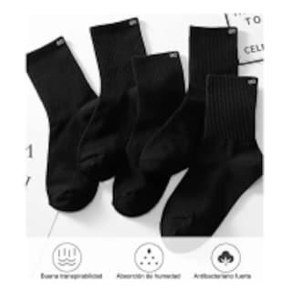 Foto 3 | Foto 3 | 20 Pares Calcetines Deportivos Hombre Algodón 100% Eo Safe Imports Esi-17080-1 Negro