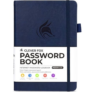 Foto 1 | Foto 1 | Venta Internacional- Libro de Contraseñas Clever Fox con Pestañas Azul Oscuro