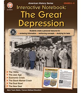 Foto 2 | Foto 2 | Venta Internacional- Cuaderno Interactivo de Estudios Sociales Mark Twain Media The Great Depression: Grados 5-8