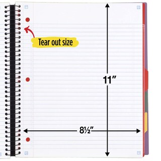 Foto 7 | Foto 7 | Cuaderno Con 5 Asignaturas, 5 Asignaturas, Rayado Universitario, 200 Hojas, Color Morado - Venta Internacional.