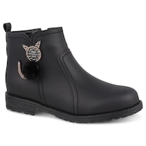 Bota Dominiq 1438 Color Negro Para Niña