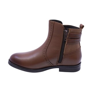 Foto 5 | Foto 5 | Bota De Piel Para Niña Coqueta 92314-n Café Claro