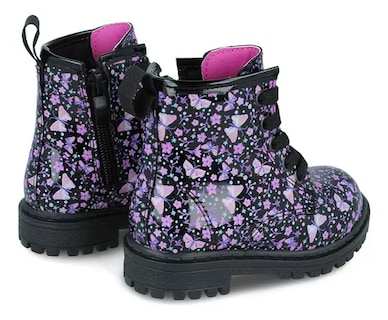 Foto 4 | Foto 4 | Bota-botín Tropicana 32333 Niña Charol Negro-morado Urbano