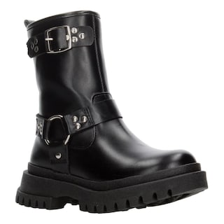 Foto 2 | Foto 2 | Botas Niña Tropicana Negro Doble Hebilla Zipper Plataforma Negro