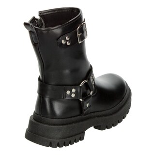 Foto 3 | Foto 3 | Botas Niña Tropicana Negro Doble Hebilla Zipper Plataforma Negro