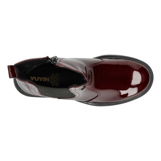 Foto 8 | Foto 8 | Bota Yuyin Vino Acabado Charol Para Niña Vino