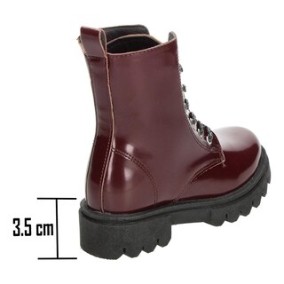 Foto 3 | Foto 3 | Bota Casual Niña Jakuna Color Vino Zipper Cintas Ajustables Vino