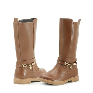 Foto 3 | Foto 3 | Bota Alta Para Niña Yuyin Casual Ajuste Cierre Tacón Bajo Beige