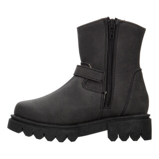 Foto 5 | Foto 5 | Bota Casual Niña Jakuna Negro Doble Hebilla Tacón 3cm Urbano Negro