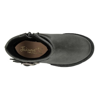 Foto 8 | Foto 8 | Bota Casual Niña Jakuna Negro Doble Hebilla Tacón 3cm Urbano Negro
